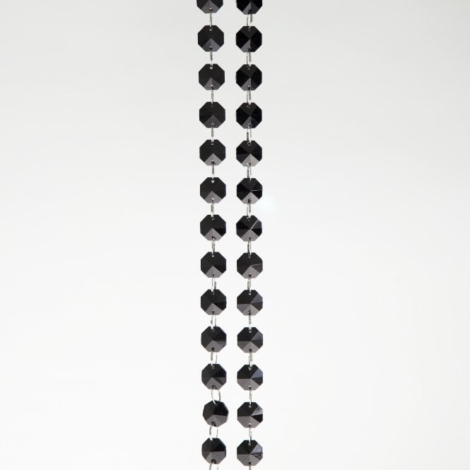 Glass Crystal Garland Strand Black