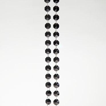 Glass Crystal Garland Strand Black