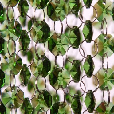 Glass Crystal Garland Strand Green