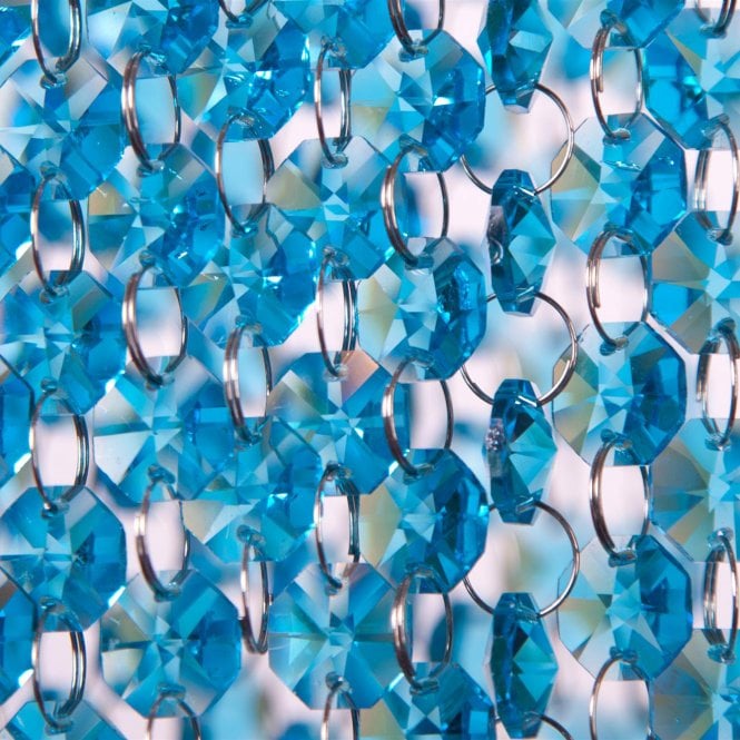 Glass Crystal Garland Strand Light Blue