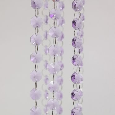 Glass Crystal Garland Strand Purple
