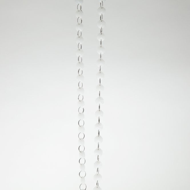 Glass Crystal Garland Strand White 14mm