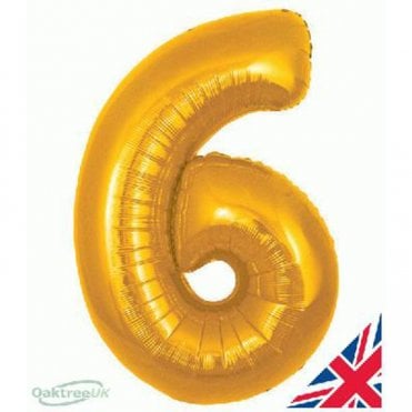 Gold Balloon Number 6