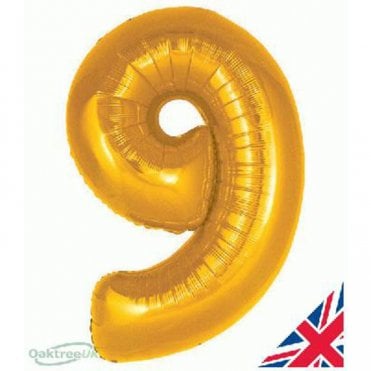 Gold Balloon Number 9