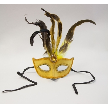 Gold Embroidery Gem Masquerade Ball Mask Various Colours Available