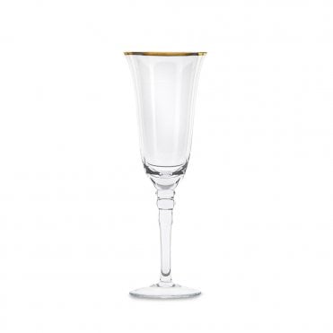 Gold Rimmed Champagne Glass 10021