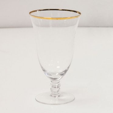 Gold Rimmed Water Glass 10024