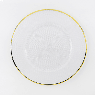 Gold Thin Rimmed Charge Plate 0327