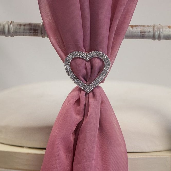 Heart Diamante Brooch 6 Pack