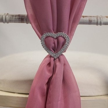 Heart Diamante Brooch 6 Pack