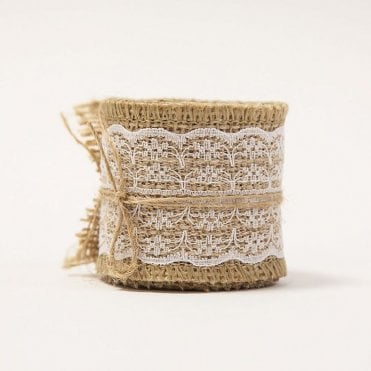 Hessian Lace Roll 6cm X 2Yrds