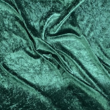 Hunter Green Crushed Velvet Fabric 150cm