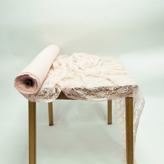 Lace Fabric Blush Pink