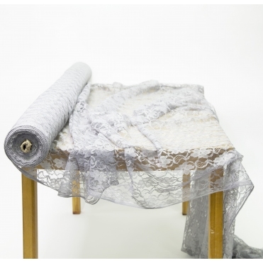 Lace Fabric Dark Silver