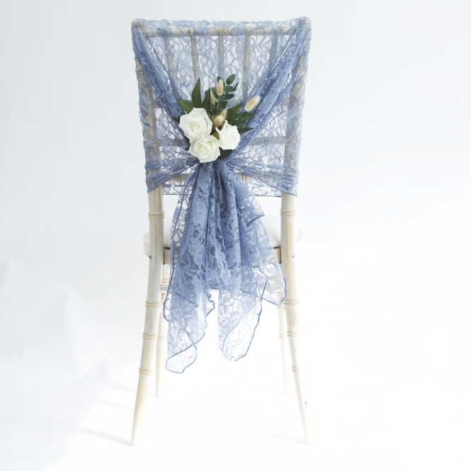 Lace Hood Dusty Blue