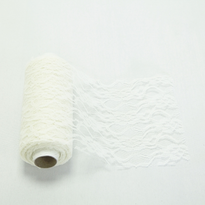 Lace Netting On A Roll Ivory 15cmx10m