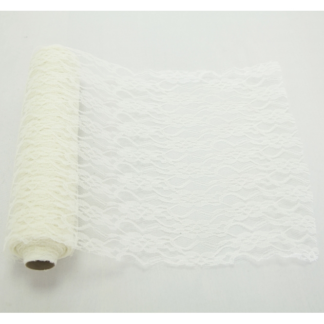 Lace Netting On a Roll Off White/Ivory 30cm x 10m