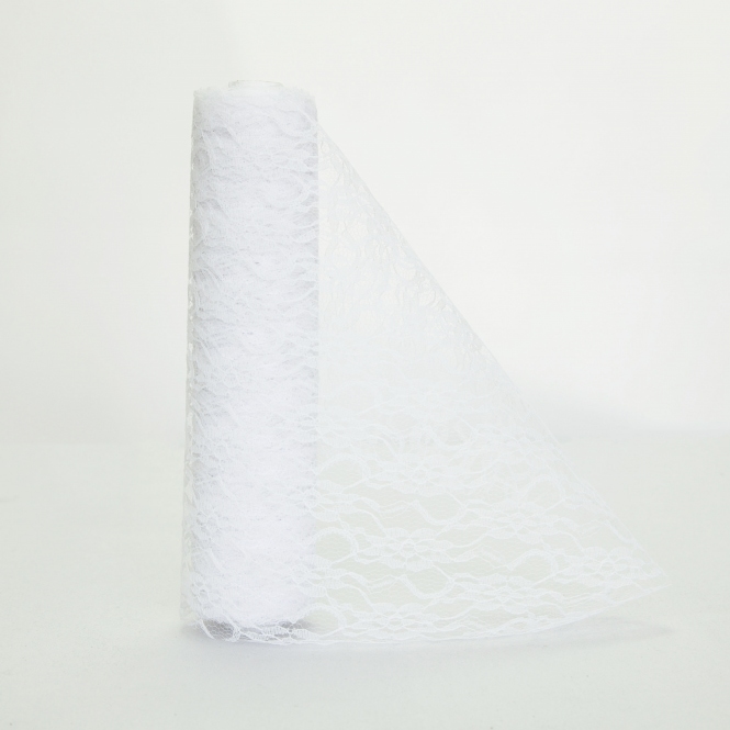Lace Netting On A Roll White 30cmx10m