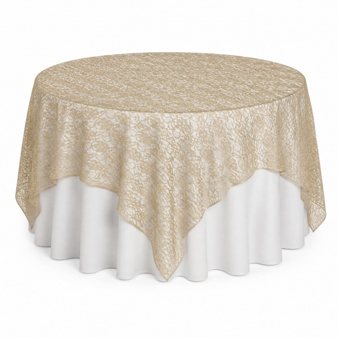 Lace Overlay Antique Gold