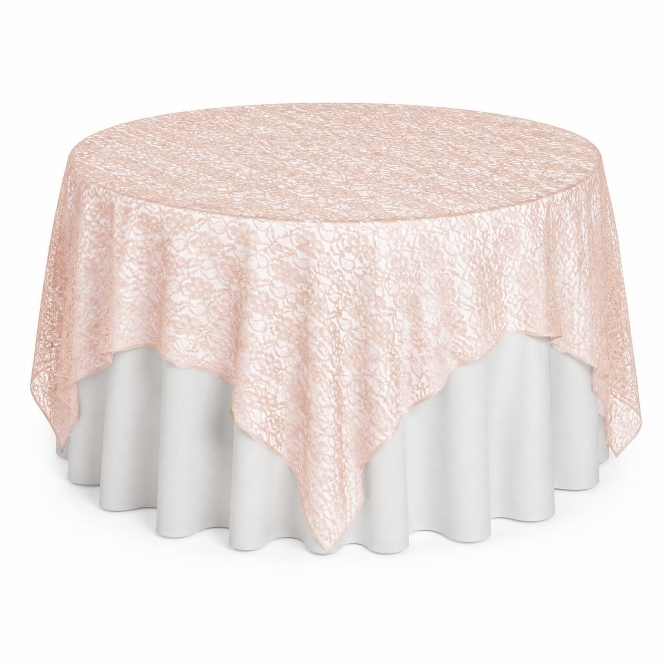 Lace Overlay Blush Pink