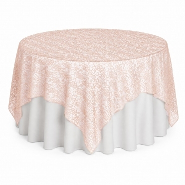 Lace Overlay Blush Pink