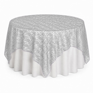 Lace Overlay Dark Silver
