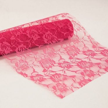 Lace Roll Hot Pink 30cm x 9.1m