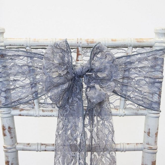 Lace Sash Dark Silver