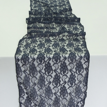 Lace Table Runner Navy