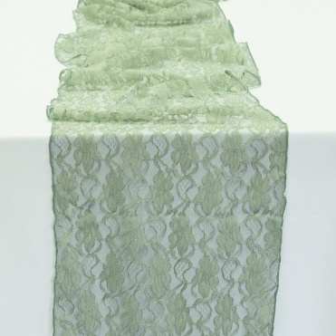 Lace Table Runner Sage