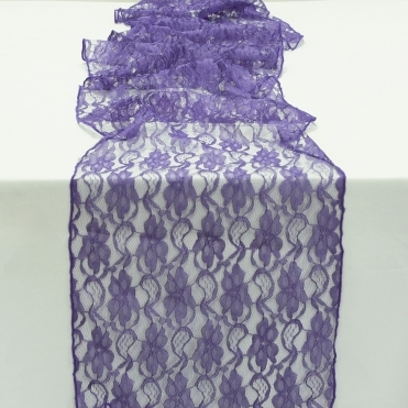 Lace Table Runner Ultra Violet