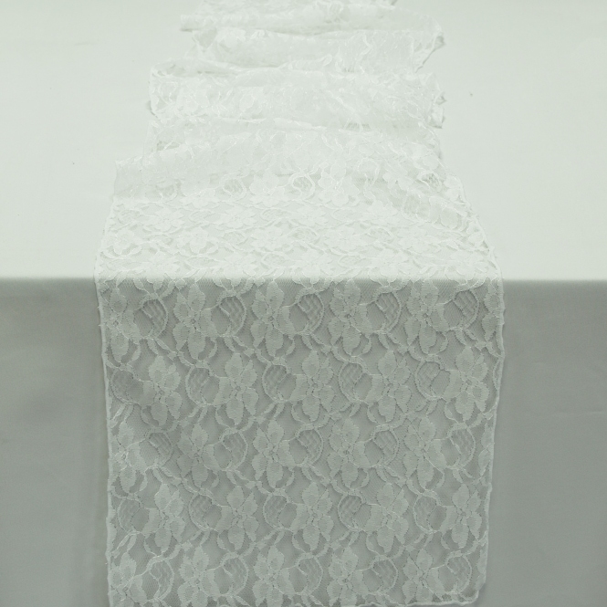 Lace Table Runner White