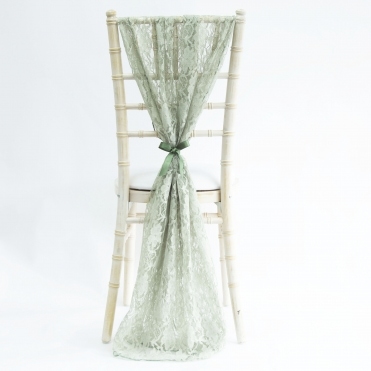 Lace Vertical Drape Sage