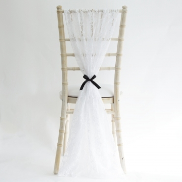Lace Vertical Drapes White