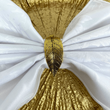 Leaf Napkin Rings Gold Pack of 6