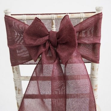 Linen Sash Burgundy