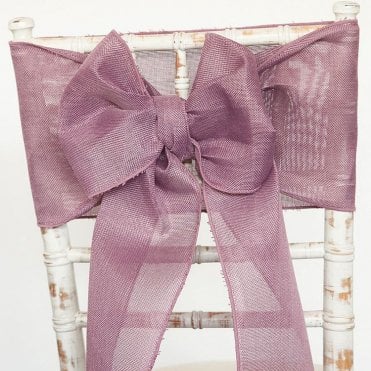 Linen Sash Mauve