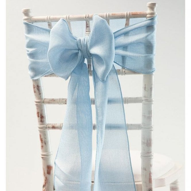 Linen Sash Pale Blue