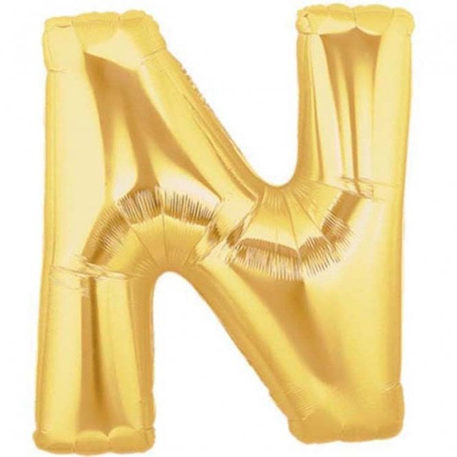 Megaloon Gold Letter N