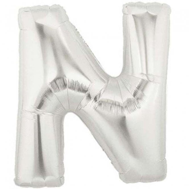 Megaloon Silver Letter N