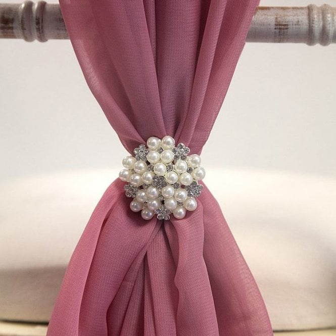 Mini Pearl Star Diamante Brooch 6 Pack