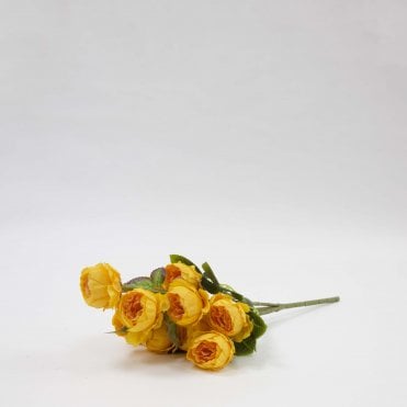 Mini Peony Bunch 12 Head Yellow