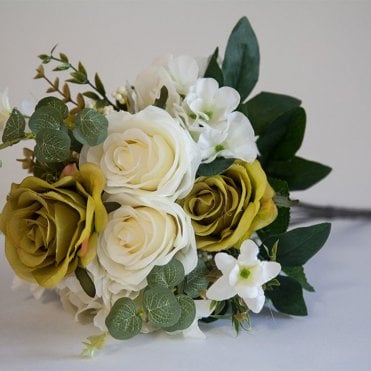 No.1 Vintage Bouquet Rose Flower Ivory/Olive