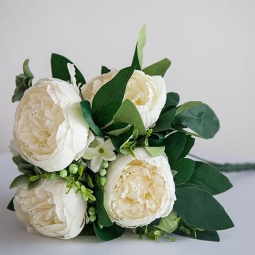 No.3 Vintage Flower Bouquet Peony Ivory