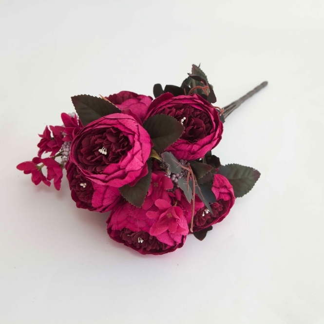 No.6 Vintage Bouquet Peony Suede Burgundy