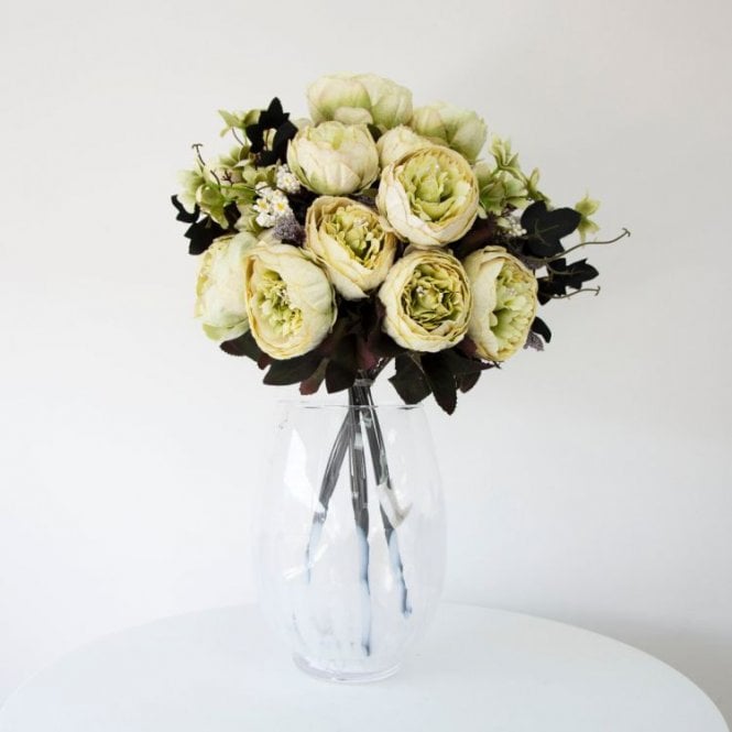 No.6 Vintage Flower Bouquet Peony Woodland Ivory