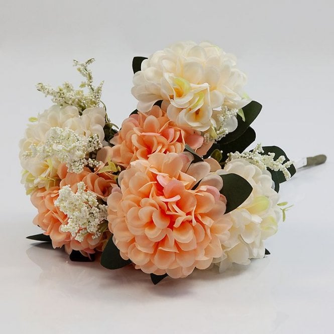 No 8 Chrysanthmum Bunch Cream/Peach