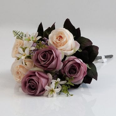 No 9 Magnolia Rose Bunch Champagne/Mauve