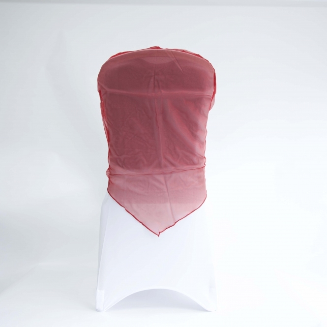 Organza Chair Cap Red
