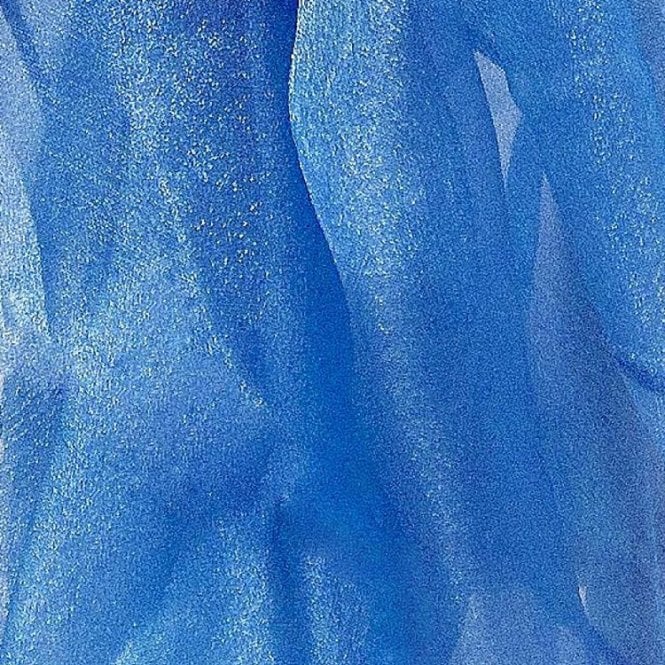 Organza Fabric 1.5m Fire Retardant 30m Royal Blue